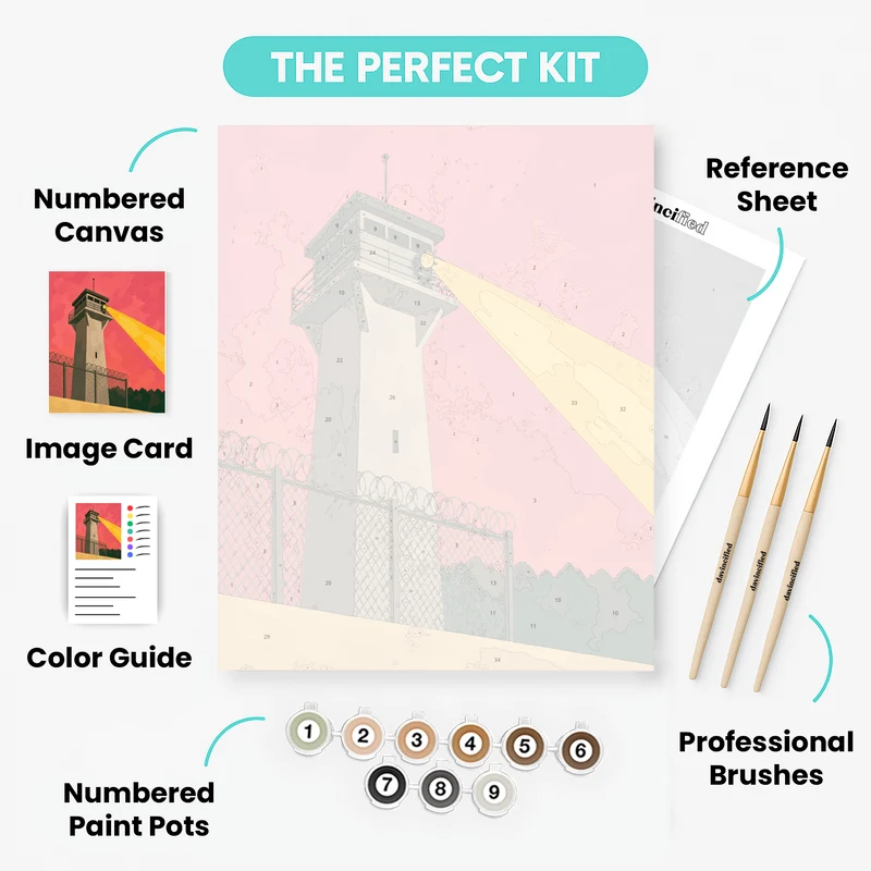 Guard Tower Spotlight - Paint by Numbers Kit