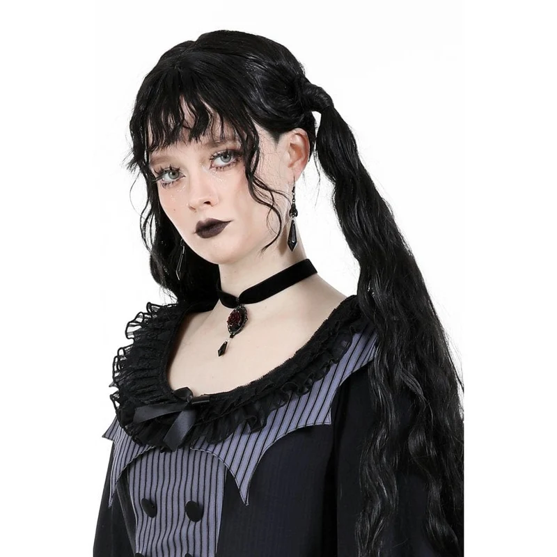 Gothic-Halsband aus Rosensamt für Damen
