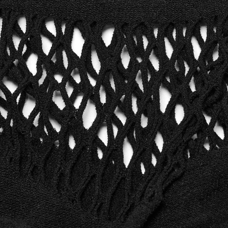 Punk-Dessous-Set mit schmaler Passform und Netzstoff für Damen