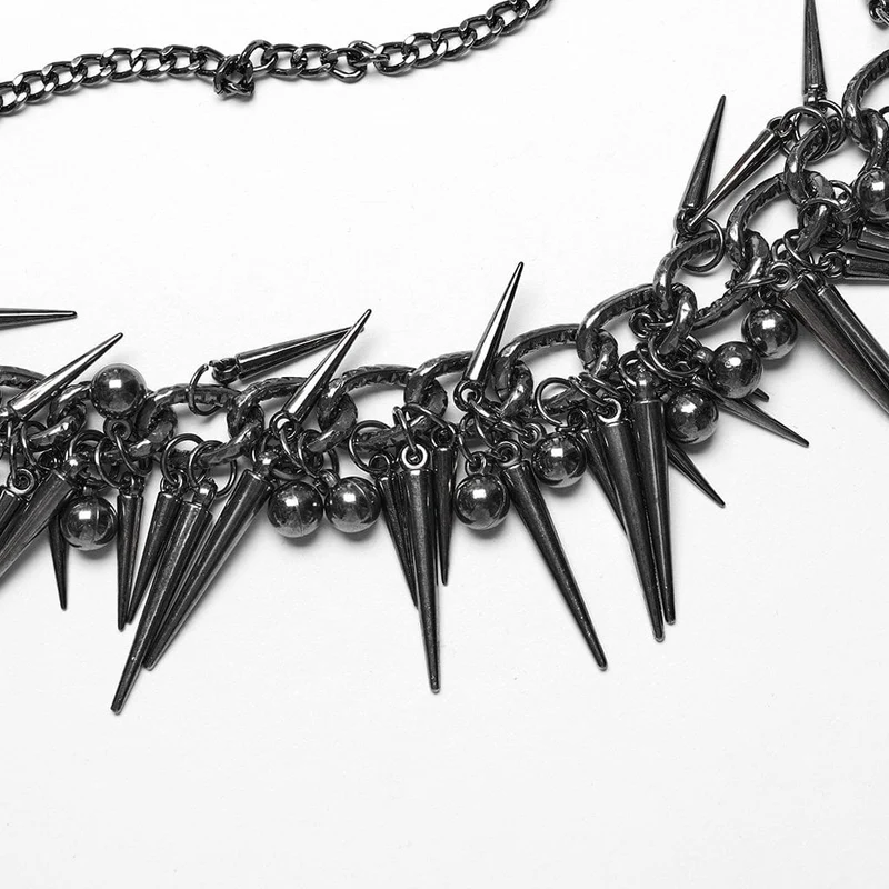 Punk-Körpergeschirr mit Neckholder und Nieten für Damen