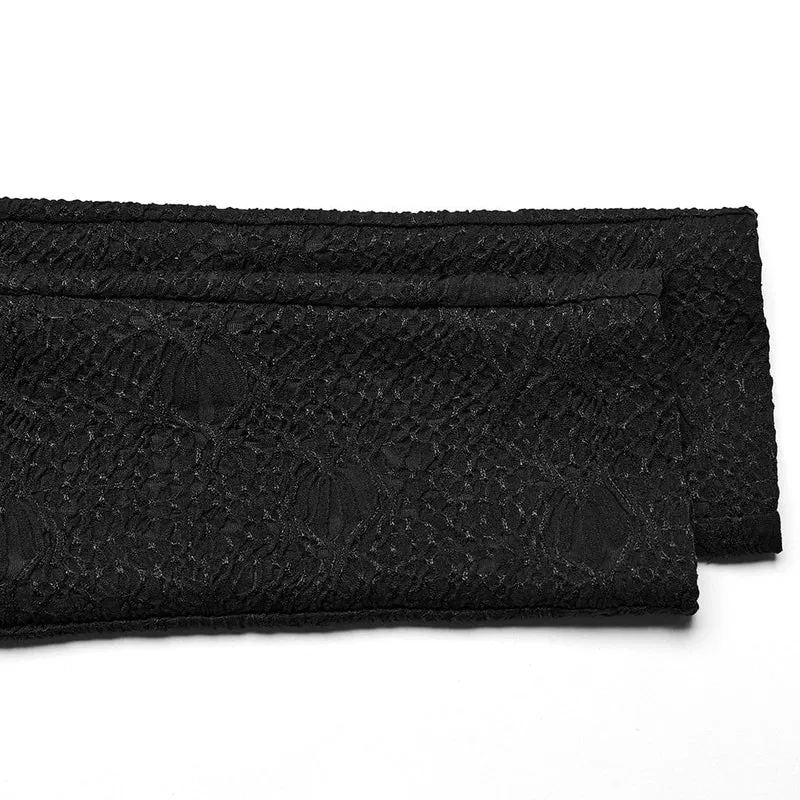 Damen-Gothic-Mesh-Leggings mit schmaler Passform und Textur