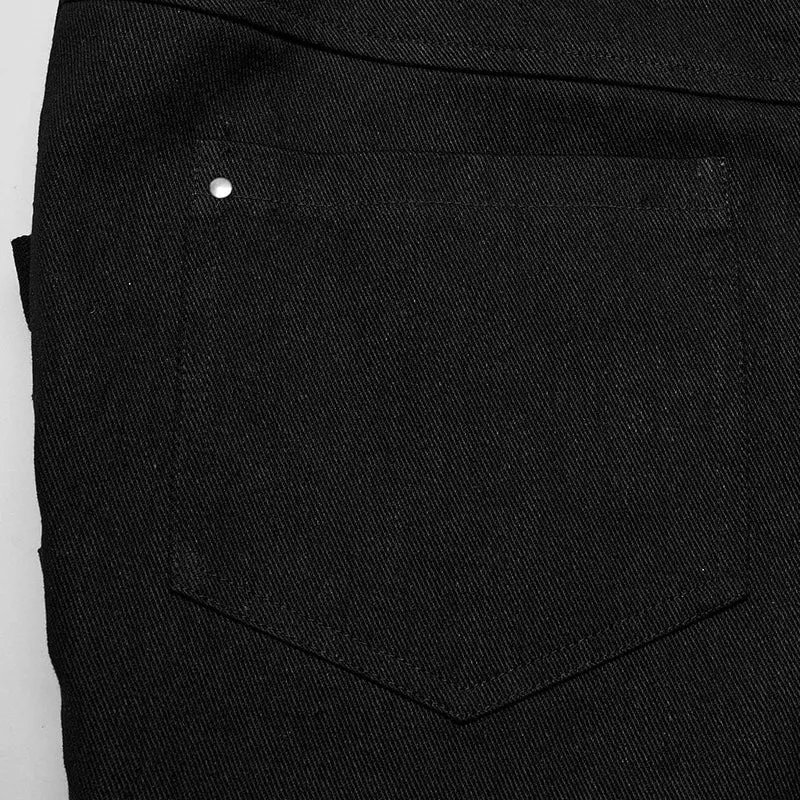 Punkrock-Mesh-Splice-Ösenriemen-Schlaghose für Herren