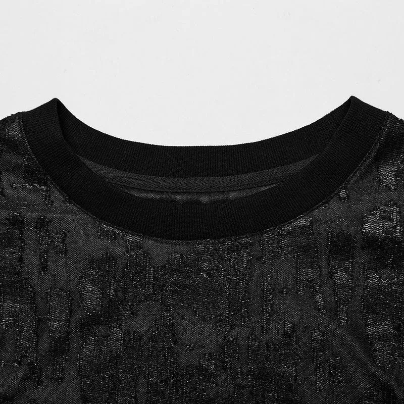 Herren Gothic Grunge Distressed Eyelet Tank Top