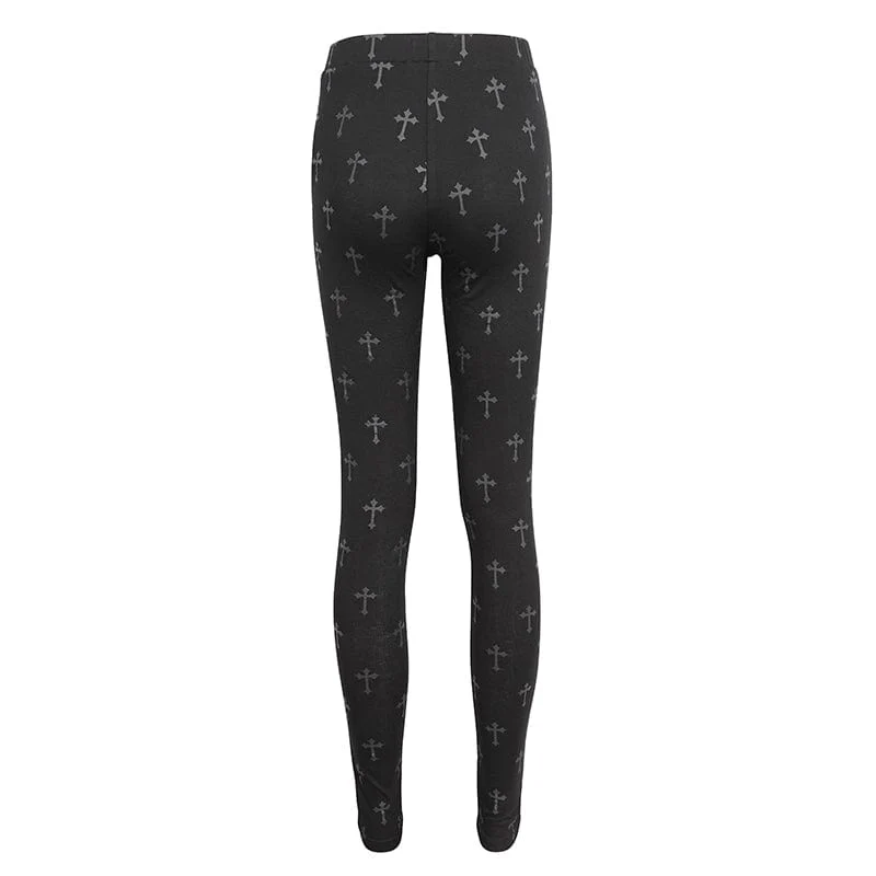 Damen-Leggings mit Punk-Ausschnitt und Spaghettiträgern