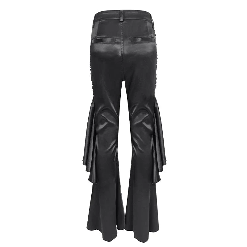 Damen-Gothic-Spitzen-Blumen-Schlaghose