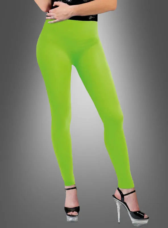 Blickdichte Leggings Neon im 80er Jahre Look