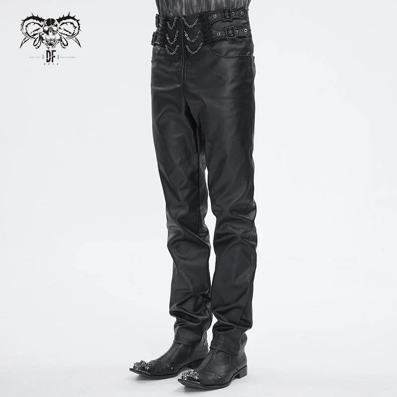 Gothic-Kettenhose mit hohem Bund für Herren