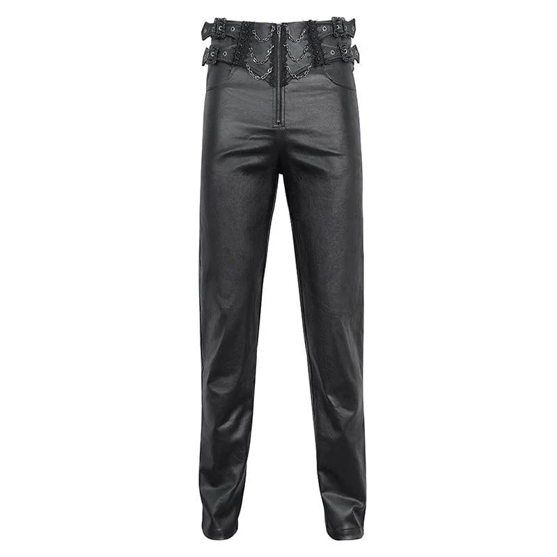 Gothic-Kettenhose mit hohem Bund für Herren