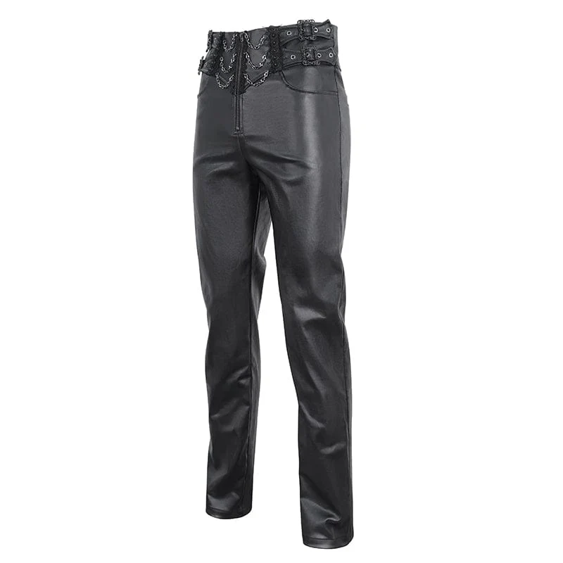 Gothic-Kettenhose mit hohem Bund für Herren