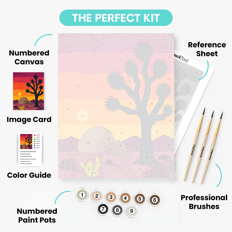Joshua Tree Sunset - Paint by Numbers Kit