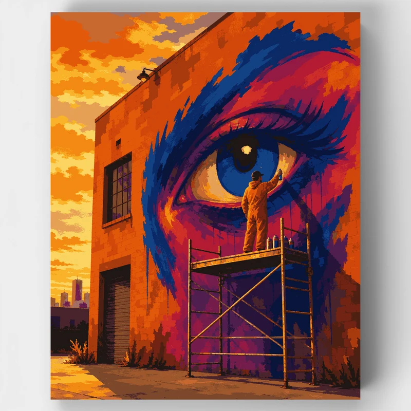 Eye on the Wall - Paint by Numbers Kit