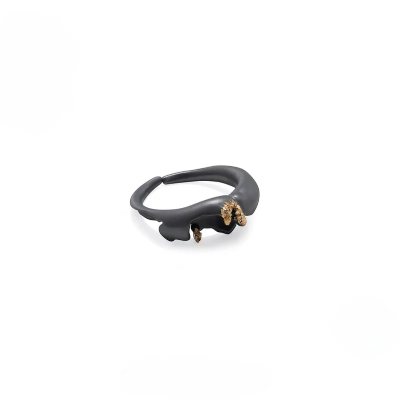 Unregelmäßiger offener Punk-Ring aus Alufolie für Damen