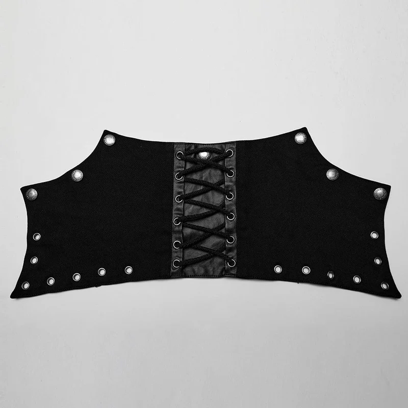 Herren-Gothic-Punk-Mantel mit mehreren Schnallen und abnehmbarem Schulterpolster