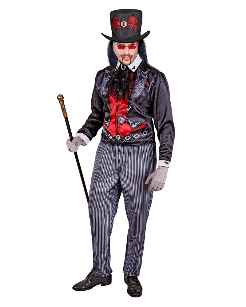 Vampir Schnellkostüm mit Hut & Jabot