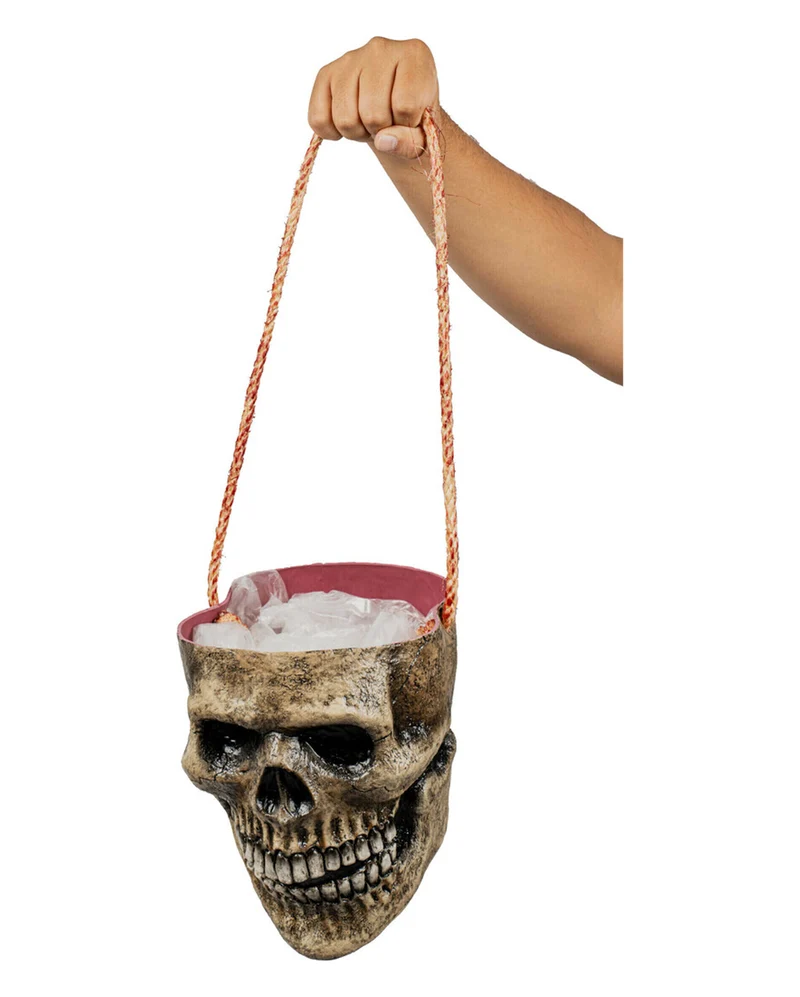 Totenkopf ohne Schädeldecke als Tasche