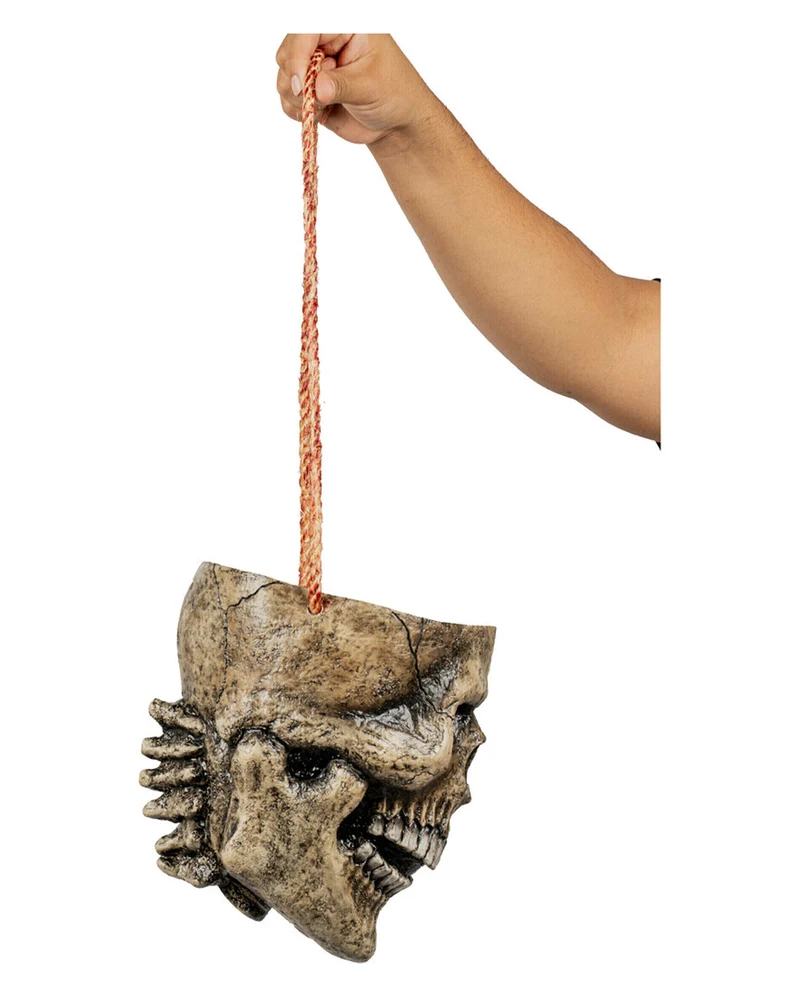 Totenkopf ohne Schädeldecke als Tasche