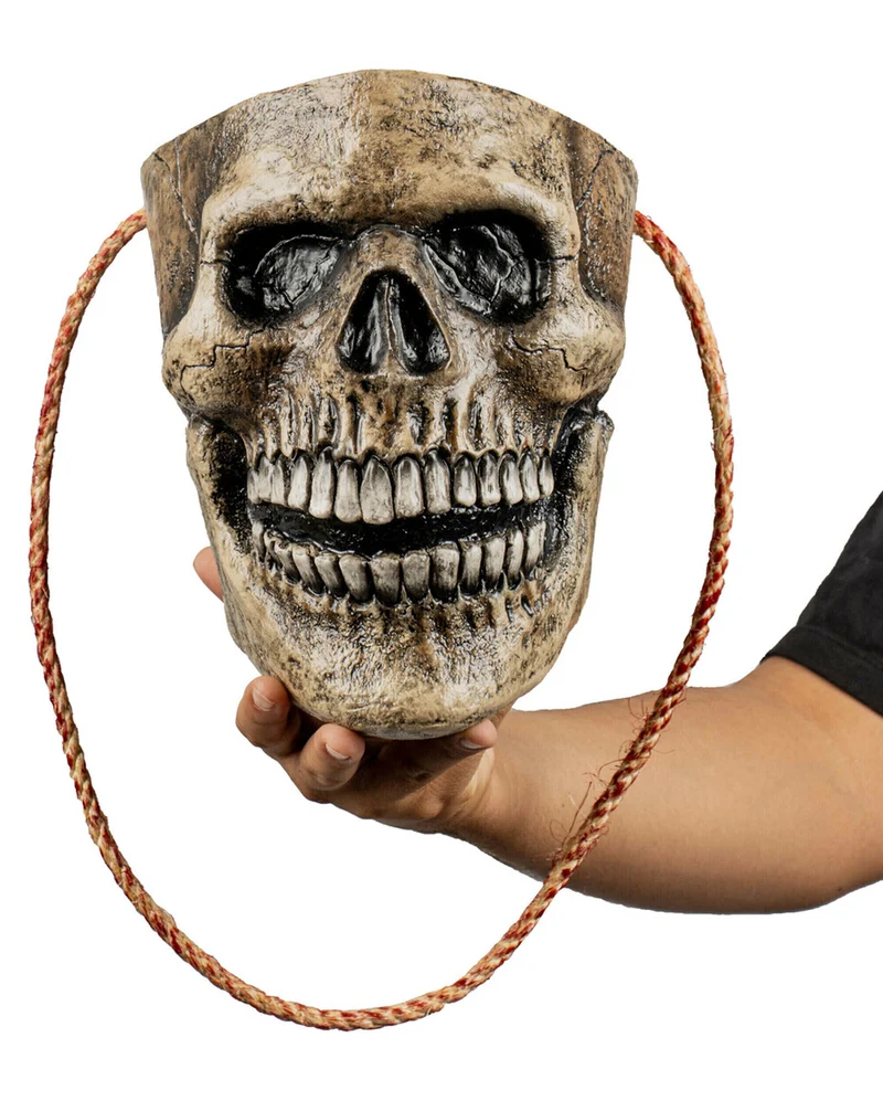 Totenkopf ohne Schädeldecke als Tasche
