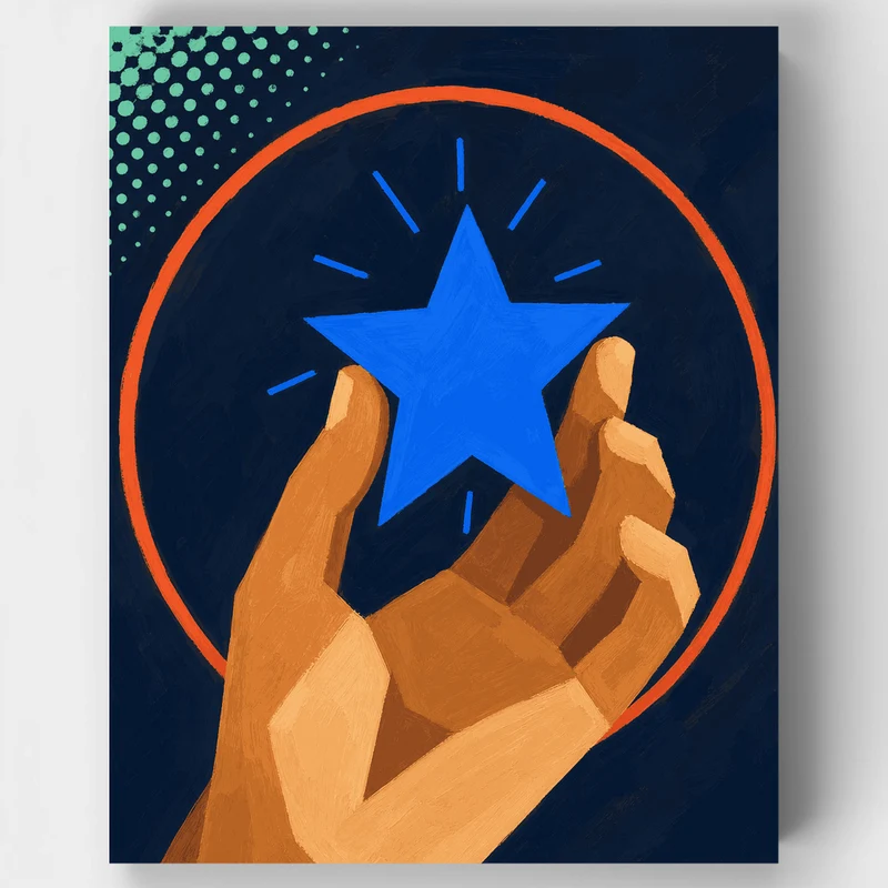 Glowing Star Hand - Paint by Numbers Kit