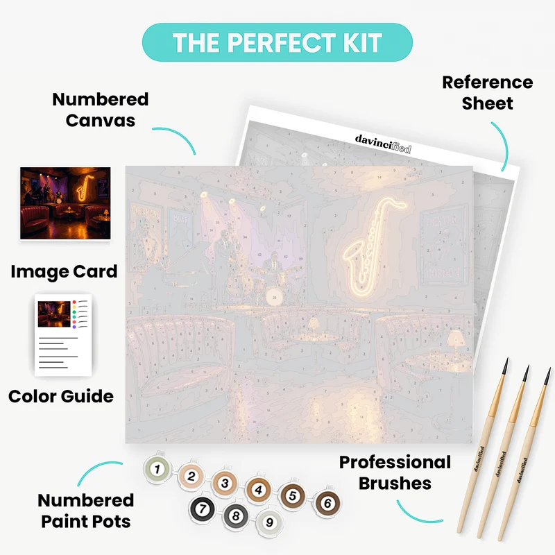 Jazz Club Neon - Paint by Numbers Kit