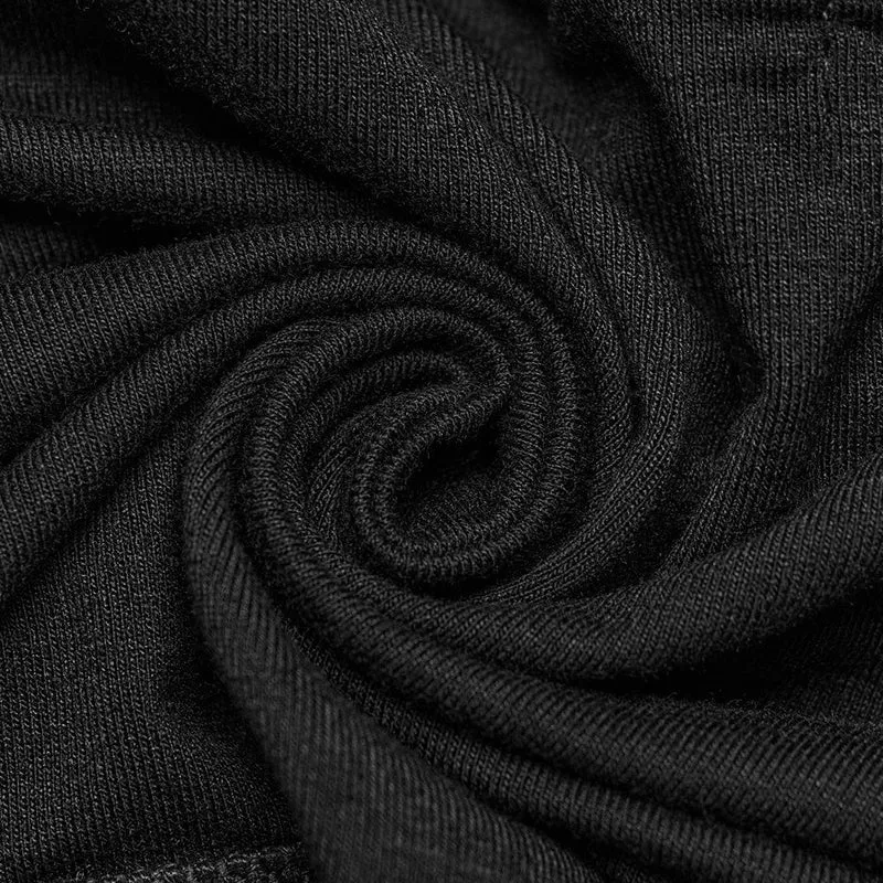 Kurzärmliges Crop-Top mit Punk-Ausschnitt und Ringkette für Damen