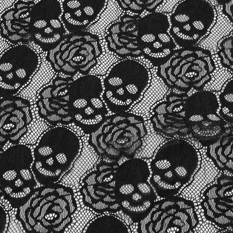 Unregelmäßiges, langärmliges Kleid mit Punk-Spitze und Schnalle für Damen