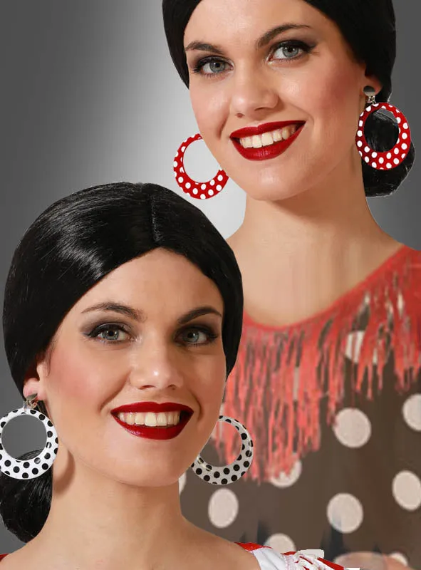 Polka Dot Ohrringe 50er Jahre