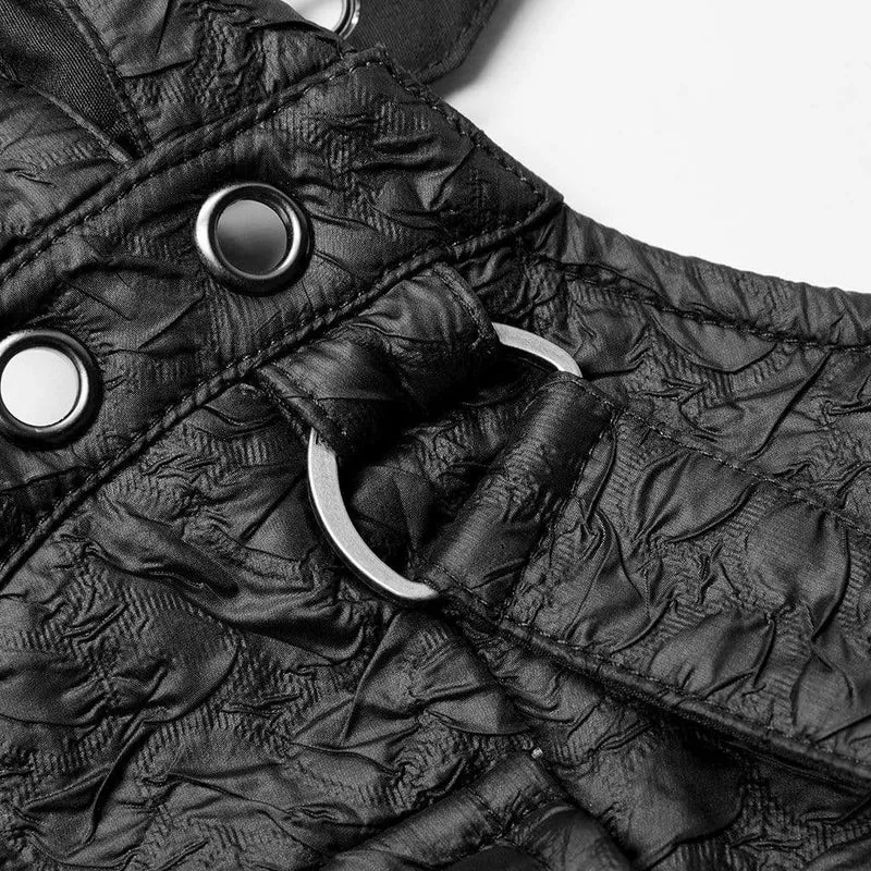 Punk Cutout Schnallen Harness für Damen mit Tasche