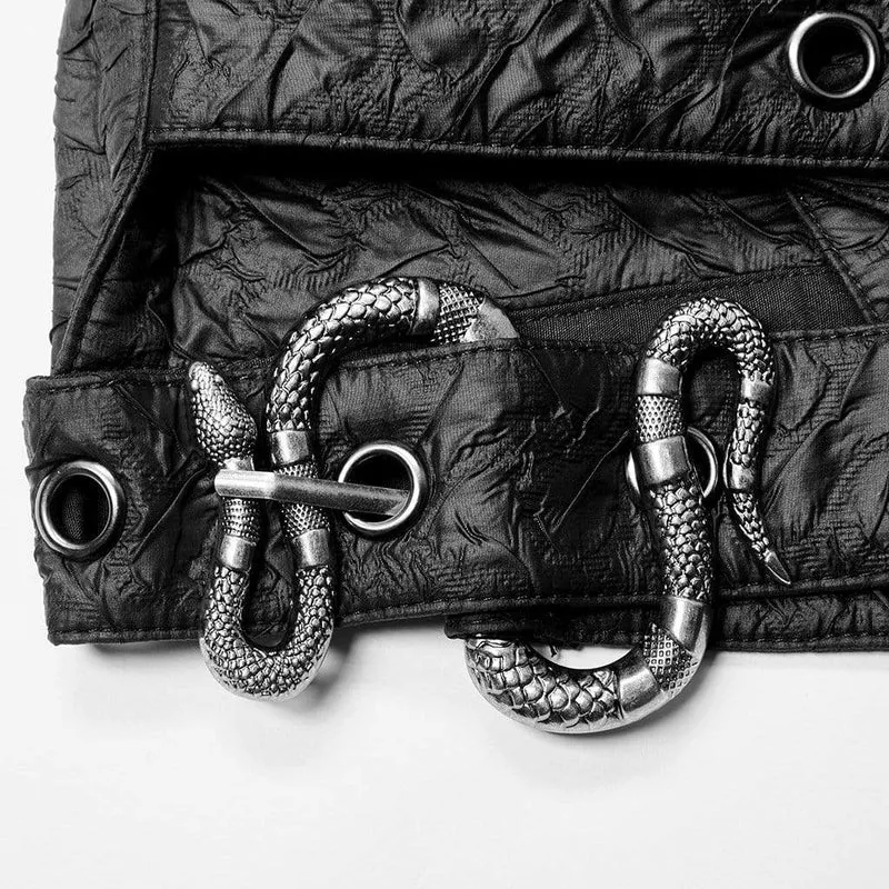 Punk Cutout Schnallen Harness für Damen mit Tasche