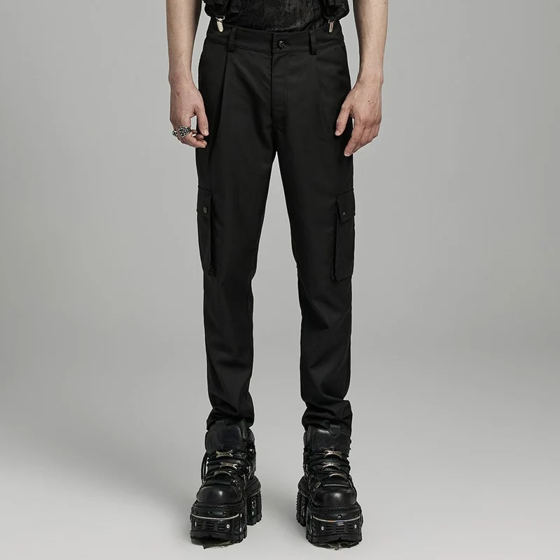 Punk-Skull-Hose mit großen Taschen für Herren