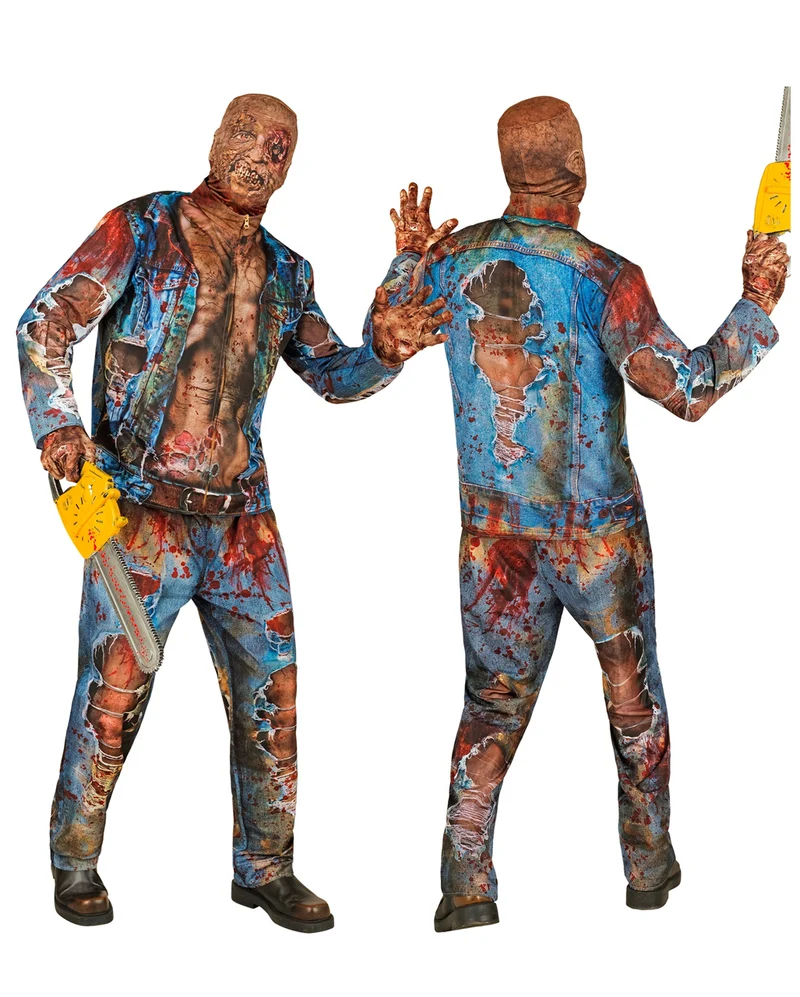 Zombie Schnellkostüm mit Maske & Handschuhe