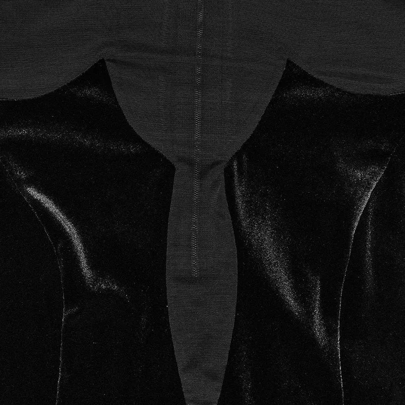 Damen-Maxikleid mit Gothic-Spitze und Rüschen zum Schnüren