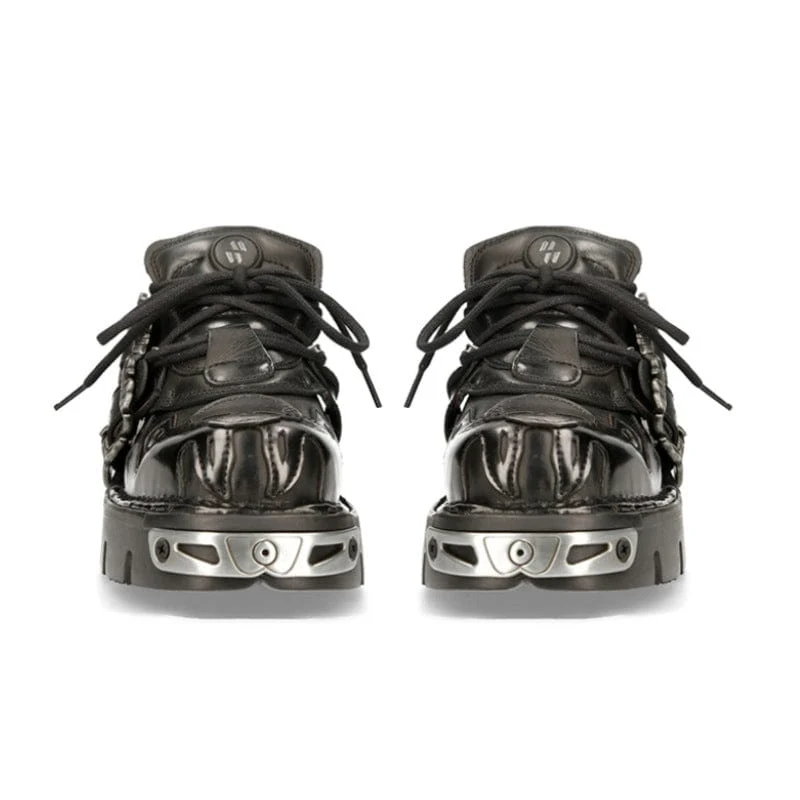 Unisex-Schuhe mit Punk-Schnürung und Totenkopf-Schnalle