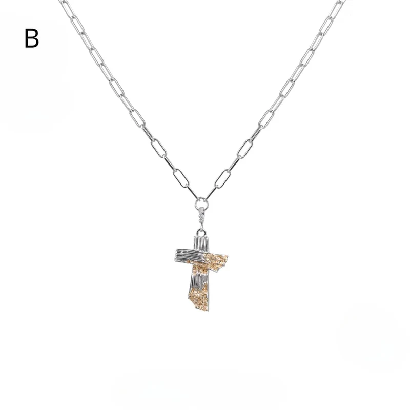 Punk-Kreuzschicht-Halsband für Damen