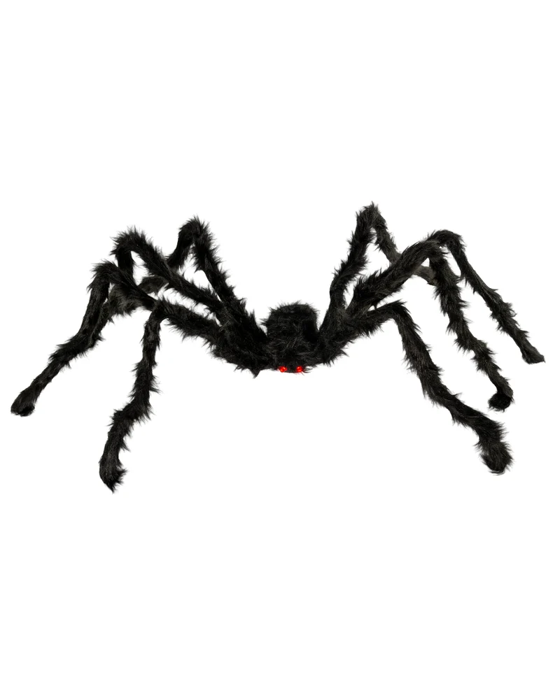 Schwarze Riesenspinne mit Rot Leuchtenden Augen 128cm