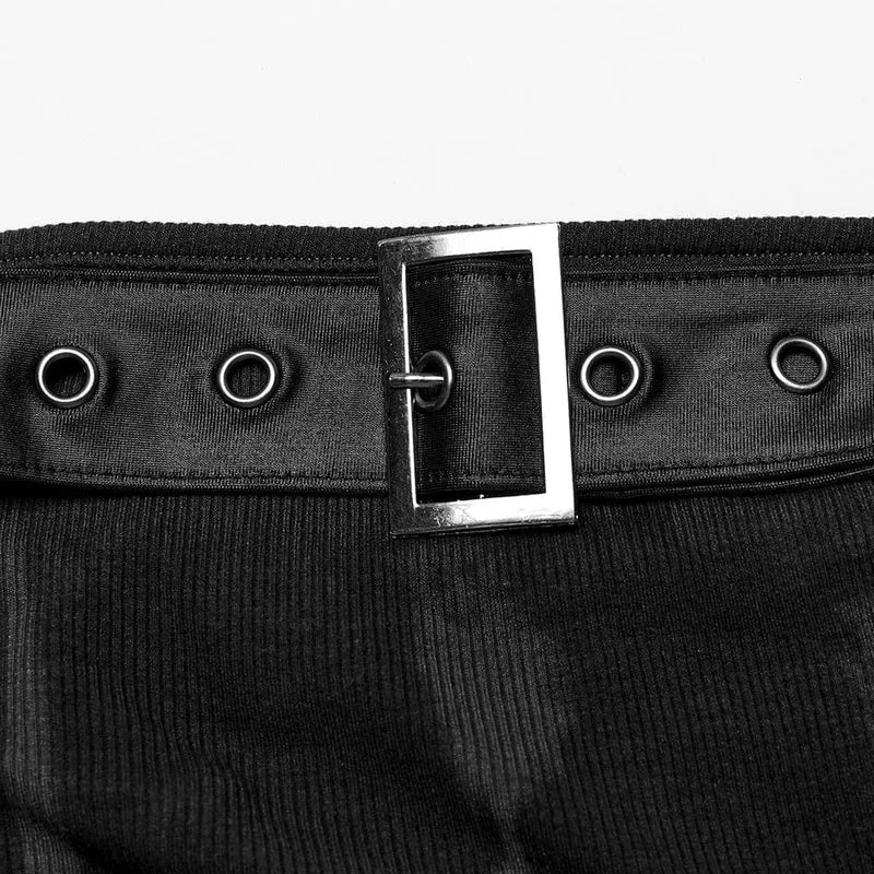 Damen-Bustier mit Punk-Schnalle und Ösen