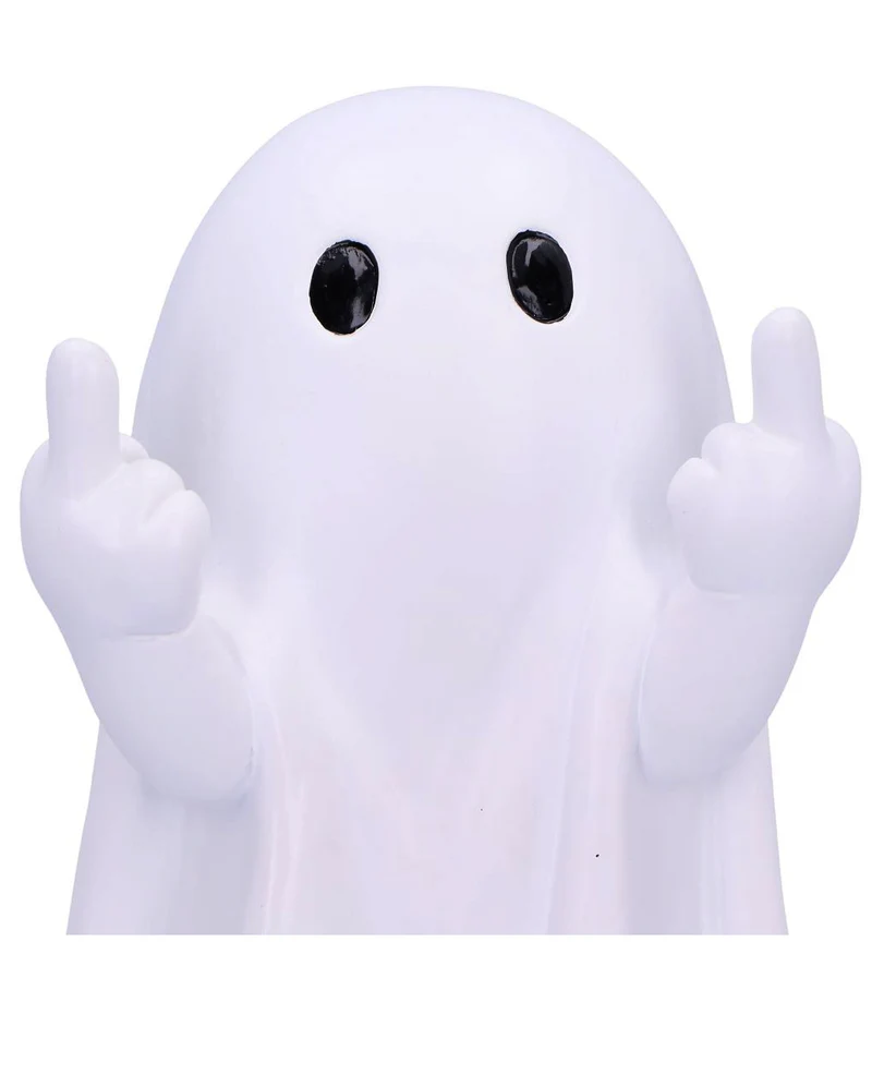 Frecher Weißer Geist mit Mittelfinger Pose 12,5cm