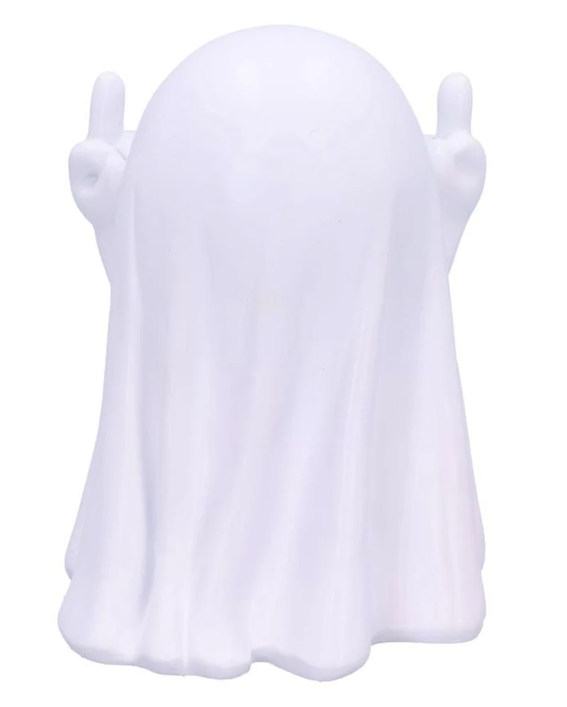 Frecher Weißer Geist mit Mittelfinger Pose 12,5cm