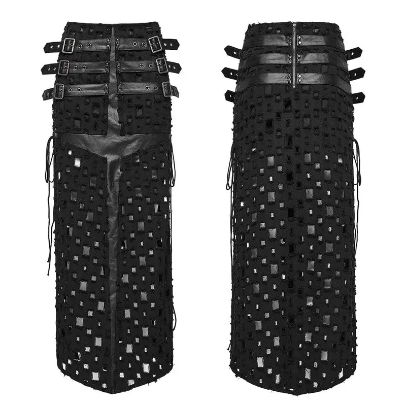 Langer Punk-Rock mit Schnürung und Schnürung für Damen