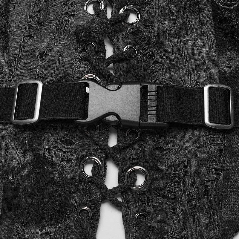 Damen-Weste mit Punk-Schnürung und Neckholder