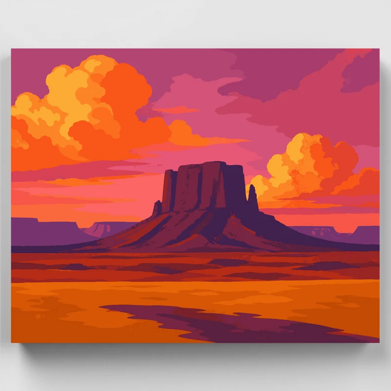 Desert Butte Sunset - Paint by Numbers Kit