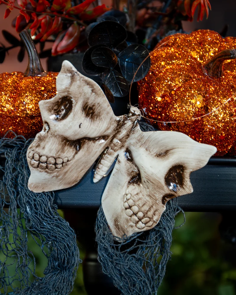 Skull Schmetterling Deko-Clips 3 St.