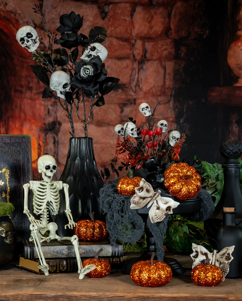 Skull Schmetterling Deko-Clips 3 St.