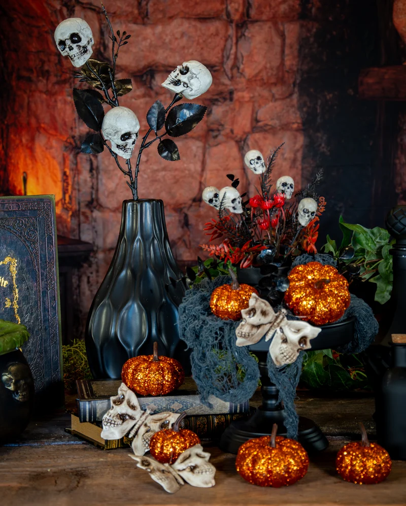Skull Schmetterling Deko-Clips 3 St.