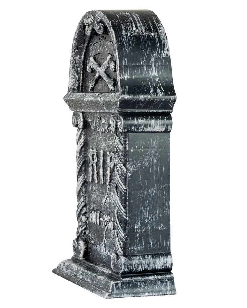 Halloween Grabstein mit Herausspringender Skeletthand 43cm