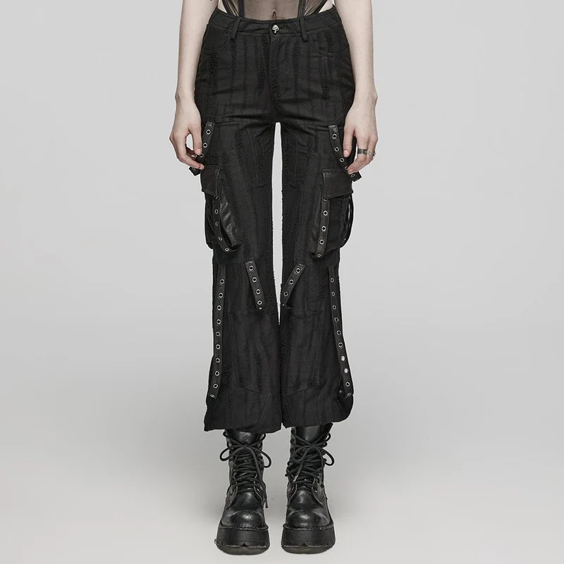 Lose Punk-Hose mit Ösentasche für Damen