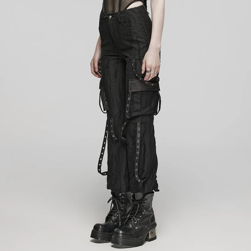Lose Punk-Hose mit Ösentasche für Damen