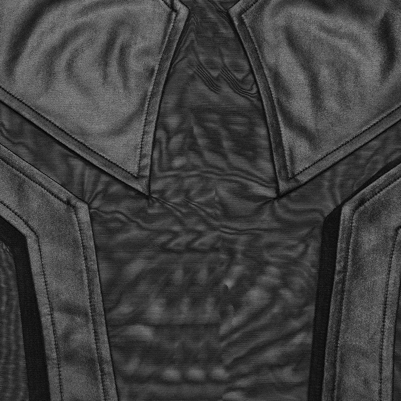 Punk-Weste mit transparenten Ösen für Damen