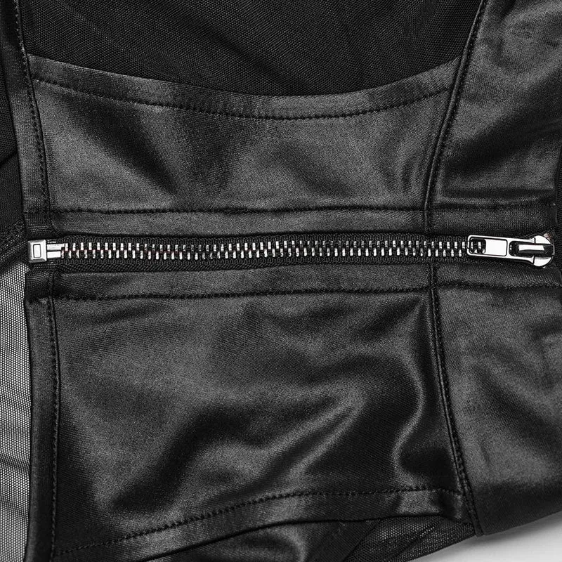 Punk-Weste mit transparenten Ösen für Damen