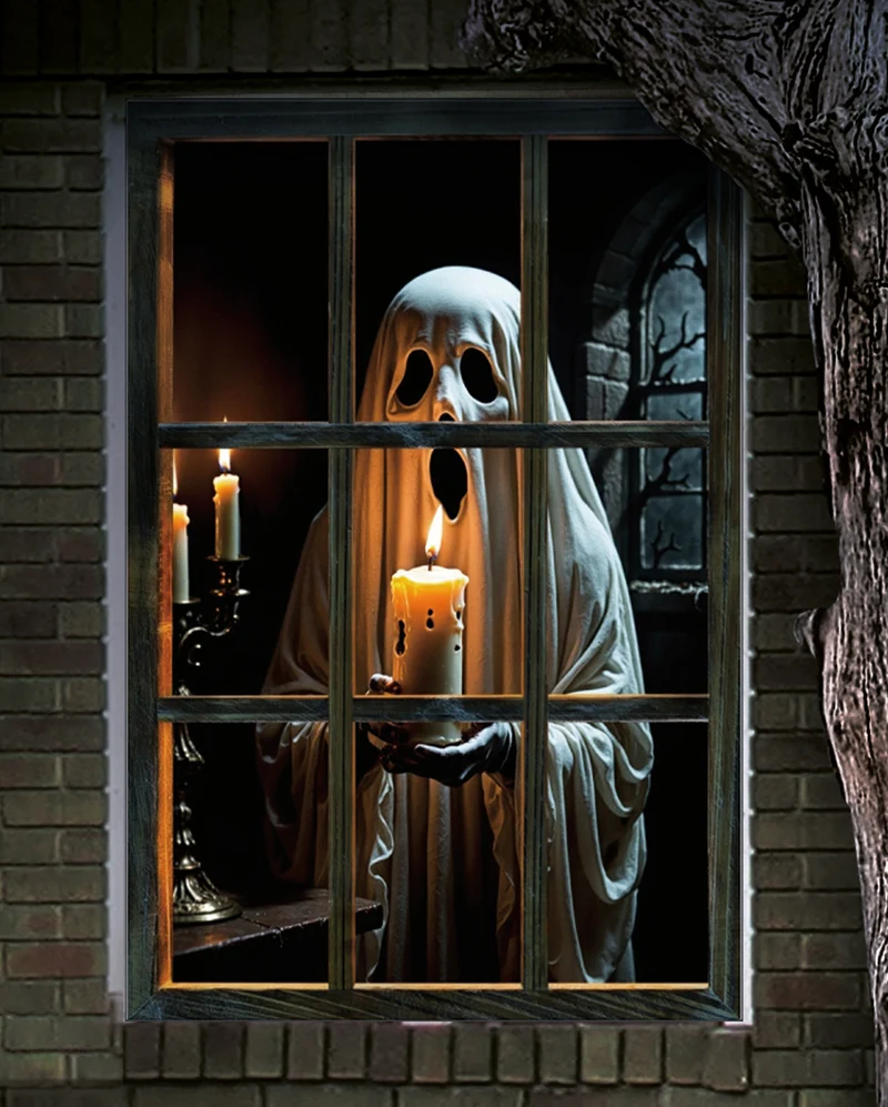 Schlossgespenst Fake Fenster Halloween Deko 80x120cm