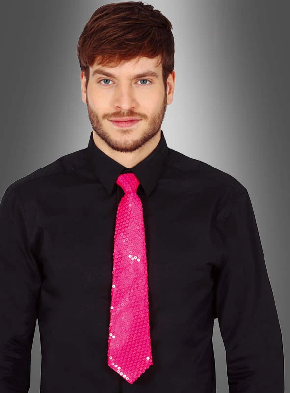 Pailletten Krawatte Neon
